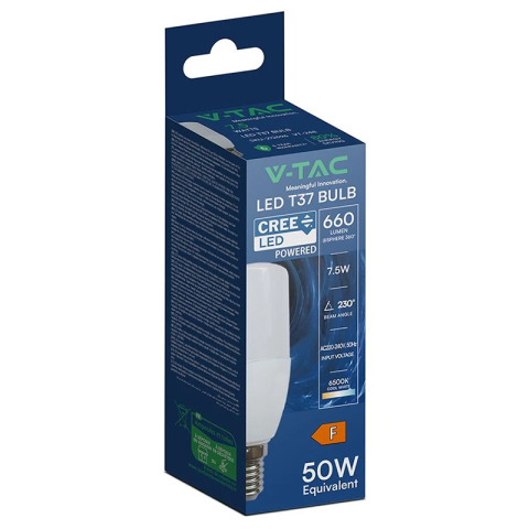 BEC LED T37 E14 7.5W 6500K ALB RECE CIP CREE [2]