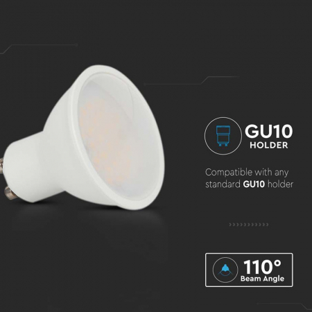 Bec spot LED GU10, 10W, 4000K, alb neutru, cip Samsung, V-TAC [6]