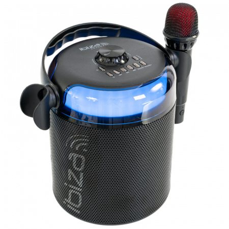 BOXA KARAOKE CU 2 MICROFOANE WIRELESS BT/USB/MSD/AUX - NEGRU [4]