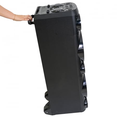 BOXA PORTABILA 2X10" BLUETOOTH/AUX/USB + MIC WIRELESS UHF [7]