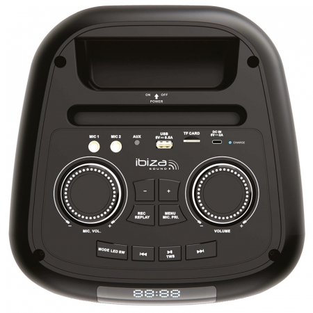 BOXA PORTABILA 2X8"/20CM 200W RMS CU USB/SD/BLUETOOTH [5]