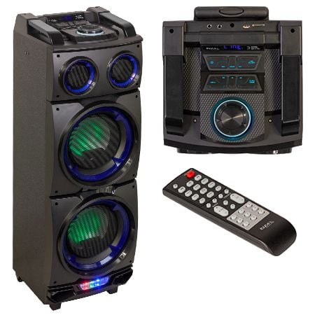 SONORIZARE - BOXA PORTABILA 2X8"/20CM ILUMINATA 200W USB/SD/BT/FM/AUX