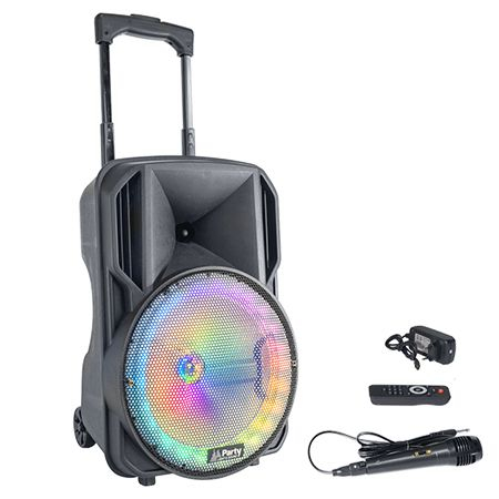 Import - BOXA PORTABILA ILUMINATA LED 10"/25CM 35W RMS CU USB/SD/BT/FM