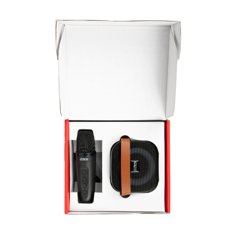 BOXA PORTABILA KARAOKE CU 1 MICROFON FUNTIE BT/USB/TWS [6]