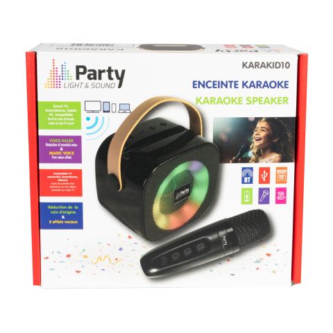 BOXA PORTABILA KARAOKE CU 1 MICROFON FUNTIE BT/USB/TWS [7]