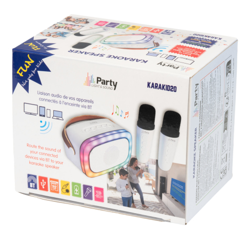 BOXA PORTABILA KARAOKE CU 2 MICROFOANE FUNCTIE BT/USB/TWS [8]