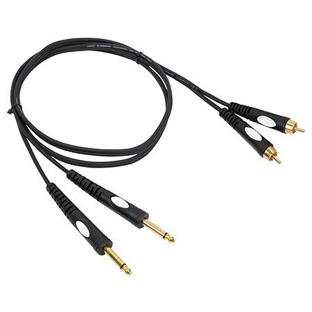 Speak-on/XLR/Jack 6.3 - CABLU 2 RCA - 2 JACK 6.35 MONO 3M