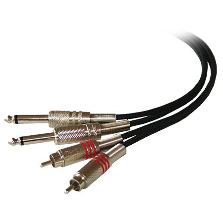 RCA/Jack - CABLU 2RCA TATA/2JACK 6.35 MONO 5M