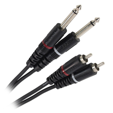 CABLU 2X JACK 6.35 TATA MONO - 2 RCA TATA 6M [1]