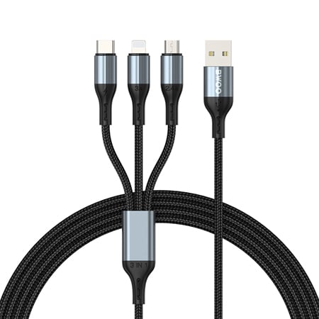 Diverse - CABLU 3A 3IN1 USB LA USB-C - LIGHTNING - MICRO USB