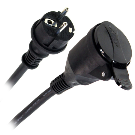 CABLU EXTENSIE(CUPLA) 10M (3GX1.5MM) IP44 - NEGRU [1]