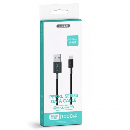 CABLU MICRO USB 1M PEARL EDITON - NEGRU [3]