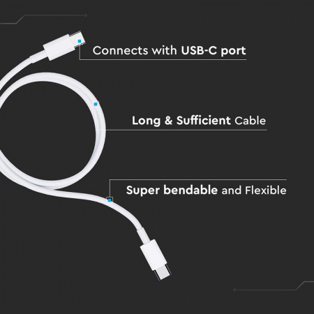CABLU TIP C 1M - ALB [6]