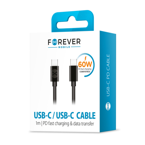 CABLU USB-C - USB-C 1M 60W - NEGRU [1]