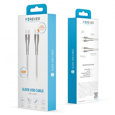 CABLU USB C - USB C 2M 60W - ALB [2]