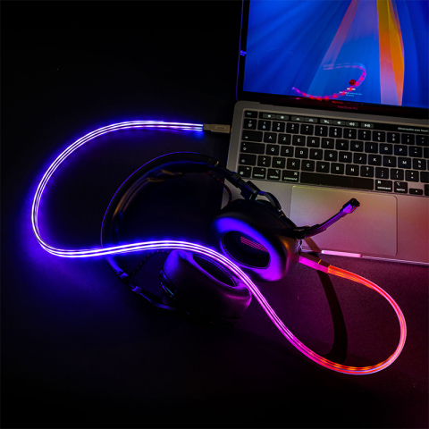 CABLU USB-C - USB-C FAST CHARGE 1M ILUMINAT LED [7]