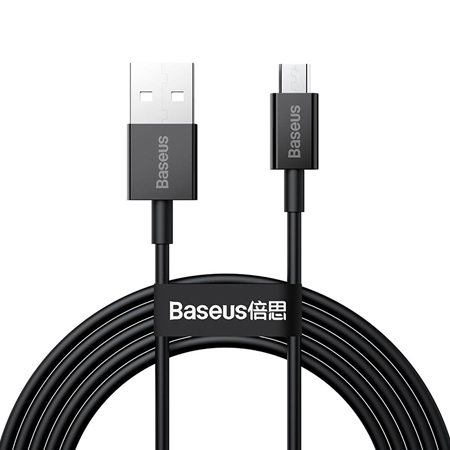 Accesorii GSM/Tablete/Smartwatch - CABLU USB - MICROUSB 2A 10W 2M BASEUS - NEGRU