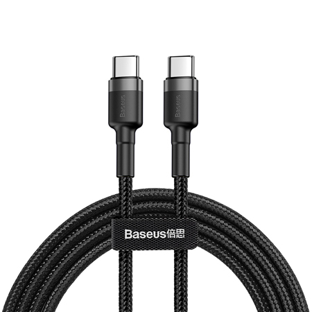 Accesorii GSM/Tablete/Smartwatch - CABLU USB TIP C - TIP C PD 2.0 60W 3A 1M BASEUS - GRI/NEGRU