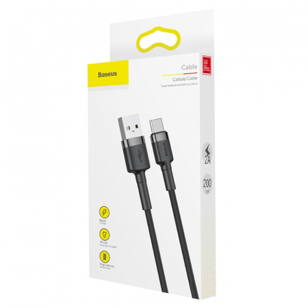 CABLU USB - USB-C 2A 2M BASEUS - GRI/NERGU [6]