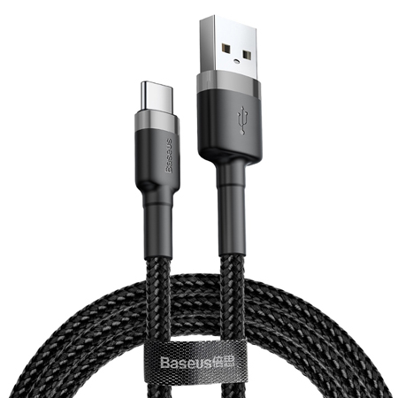 Accesorii GSM/Tablete/Smartwatch - CABLU USB - USB-C 2A 2M BASEUS - GRI/NERGU
