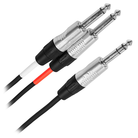 Cabluri Y - CABLU Y JACK 6.3MM STEREO - 2 X JACK 6.3MM MONO 1M