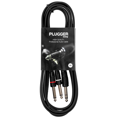 CABLU Y JACK 6.3MM STEREO - 2 X JACK 6.3MM MONO 3M [2]