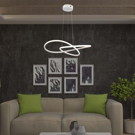 CANDELABRU LED 20W 3000K 50X100CM - ALB [7]