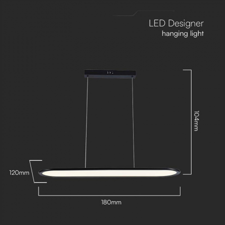 Candelabru LED 24W 80x100cm 3000K - negru V-Tac 10046 [2]