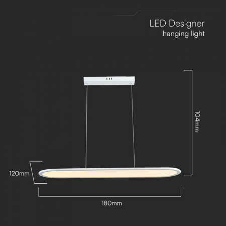 Candelabru LED 24W 80x100cm 4000K - alb [2]