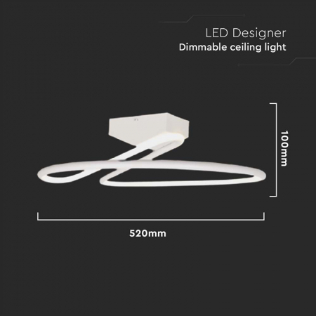 Candelabru LED 43W 4000K 52x22cm - alb [2]