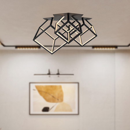 Candelabru LED 46W 3000K 64.5x55x42cm - negru [6]