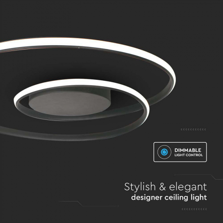 CANDELABRU LED DIMABIL 48W 3000K 62X62X10CM - NEGRU [4]