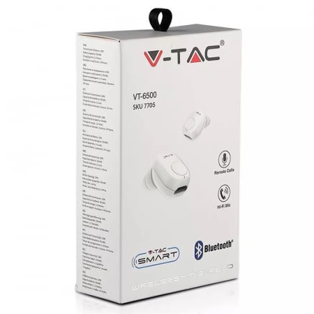 CASCA BLUETOOTH EAR BUDS 55MAH - ALB [2]