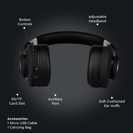 CASCA WIRELESS BLUETOOTH/MSD - NEGRU [6]