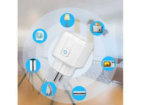 Priza inteligenta WIFI 16A Tuya, MiBoxer SWE01 ALB [1]