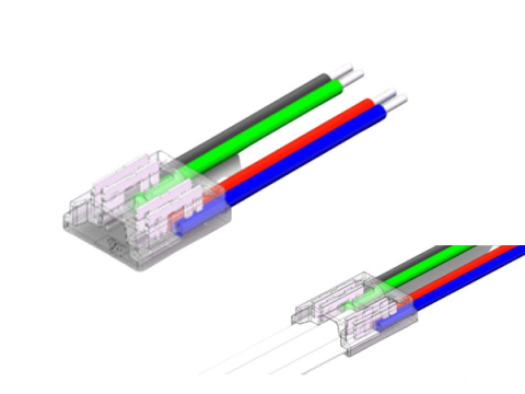 Conector banda led rgb cob alimentare, 10mm, max 6A [1]