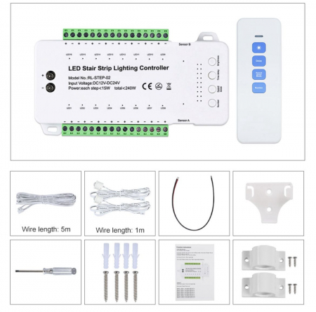Controler Bandă LED 16 Trepte cu Telecomandă RF 12/24V – DL66520W16 [2]