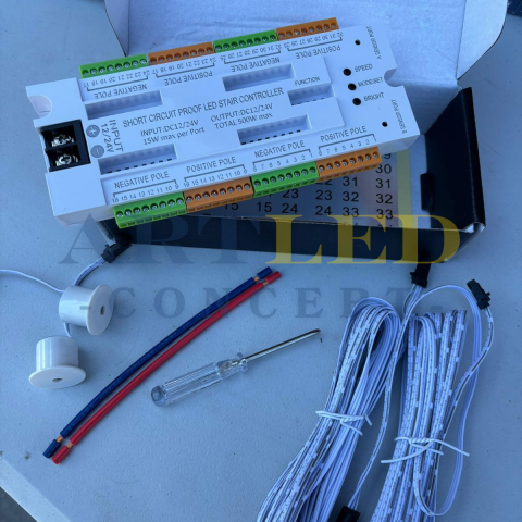 Controler LED scară/scari 12V sau 24V, până la 32 trepte Cu senzori mișcare, efect aprindere treptată [1]