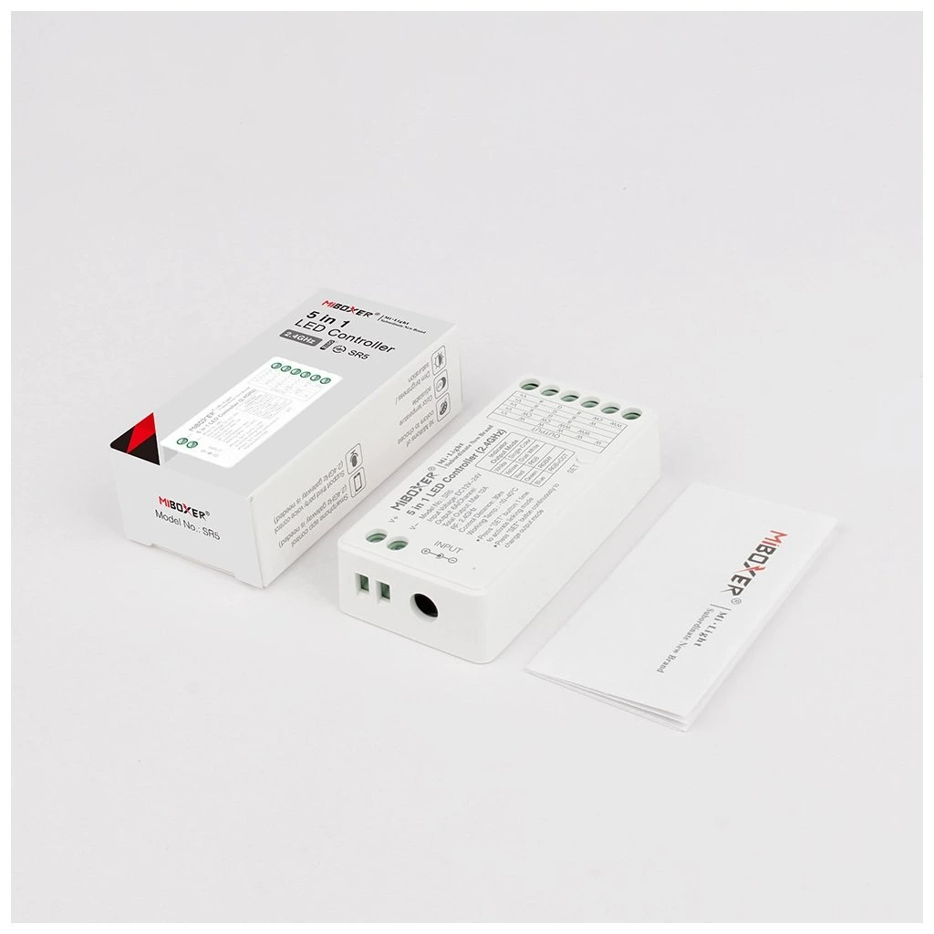 Controler MiBoxer 5 în 1 ALB/CCT/RGB/RGBW/RGB+CCT, 12A, 12-24V [1]