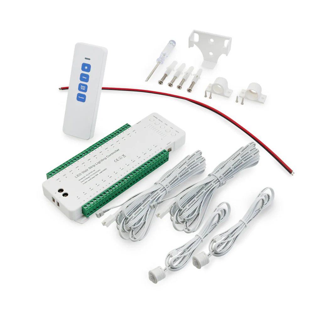 Controler pentru scară/scari cu 28 de trepte, telecomandă 2.4G și 2 senzori PIR [3]