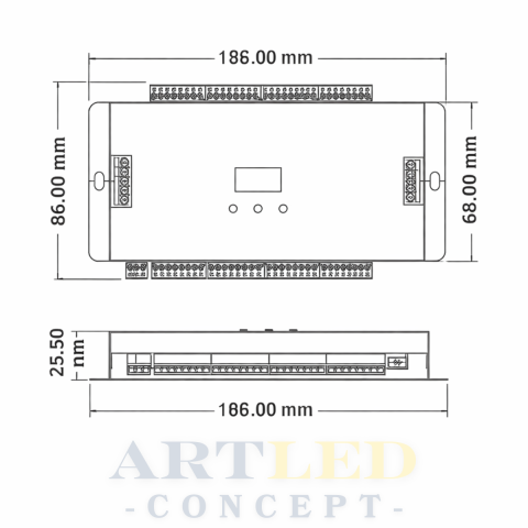 Controler scara/scari trepte LED ES32 cu doi senzori de miscare 32 canale [3]