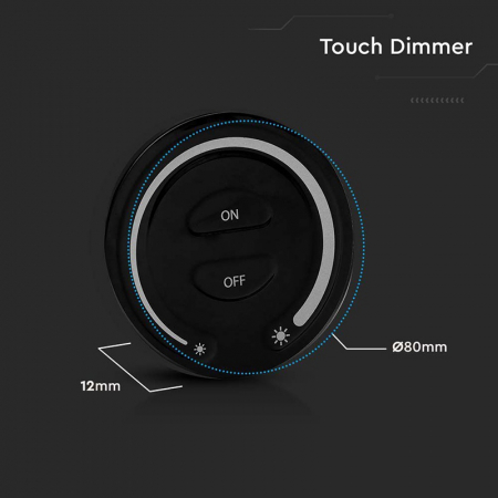 CONTROLLER BANDA LED TOUCH LUMINA ALBA - NEGRU [4]