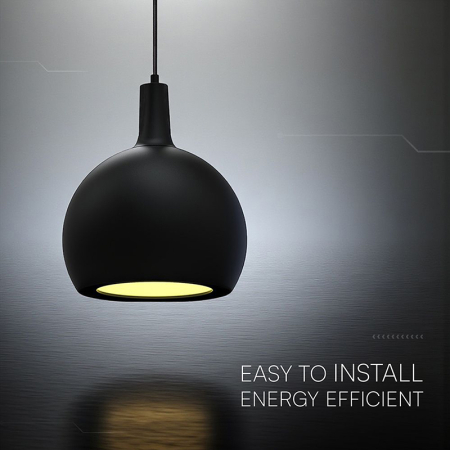 CORP ILUMINAT CU SOCLU E27 280X218MM - NEGRU [3]