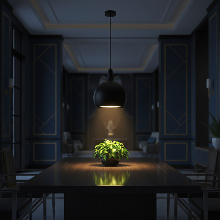 CORP ILUMINAT CU SOCLU E27 280X218MM - NEGRU [6]