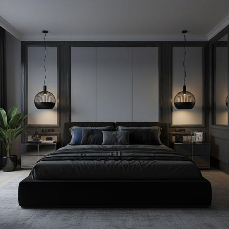 CORP ILUMINAT CU SOCLU E27 400X290MM - NEGRU MAT [7]