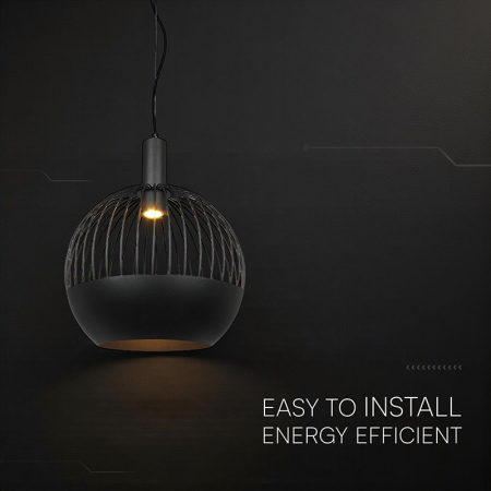 CORP ILUMINAT CU SOCLU E27 400X290MM - NEGRU MAT [3]