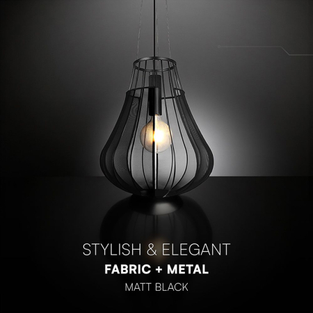 CORP ILUMINAT CU SOCLU E27 420X500MM - NEGRU MAT [4]