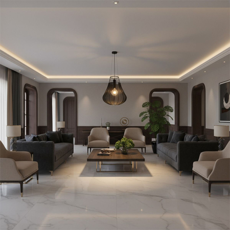 CORP ILUMINAT CU SOCLU E27 420X500MM - NEGRU MAT [6]