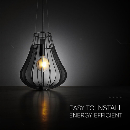 CORP ILUMINAT CU SOCLU E27 420X500MM - NEGRU MAT [3]