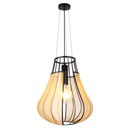 CORP ILUMINAT CU SOCLU E27 420X500MM - NEGRU MAT/BEJ [1]